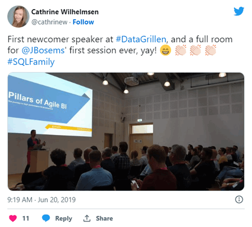 Today, I shared my story of how I’ve used personal branding to redefine myself from a shy, awkward outsider to a confident speaker at #MSIgnite. It was the most challenging and terrifying session I have ever presented, but also the most rewarding. Thank you all 💙 #HumansofIT