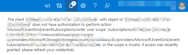 Screenshot of Azure Synapse Analytics notifications showing the details of the “failed to activate” error.