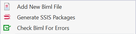 BimlExpress Right-Click Menu.