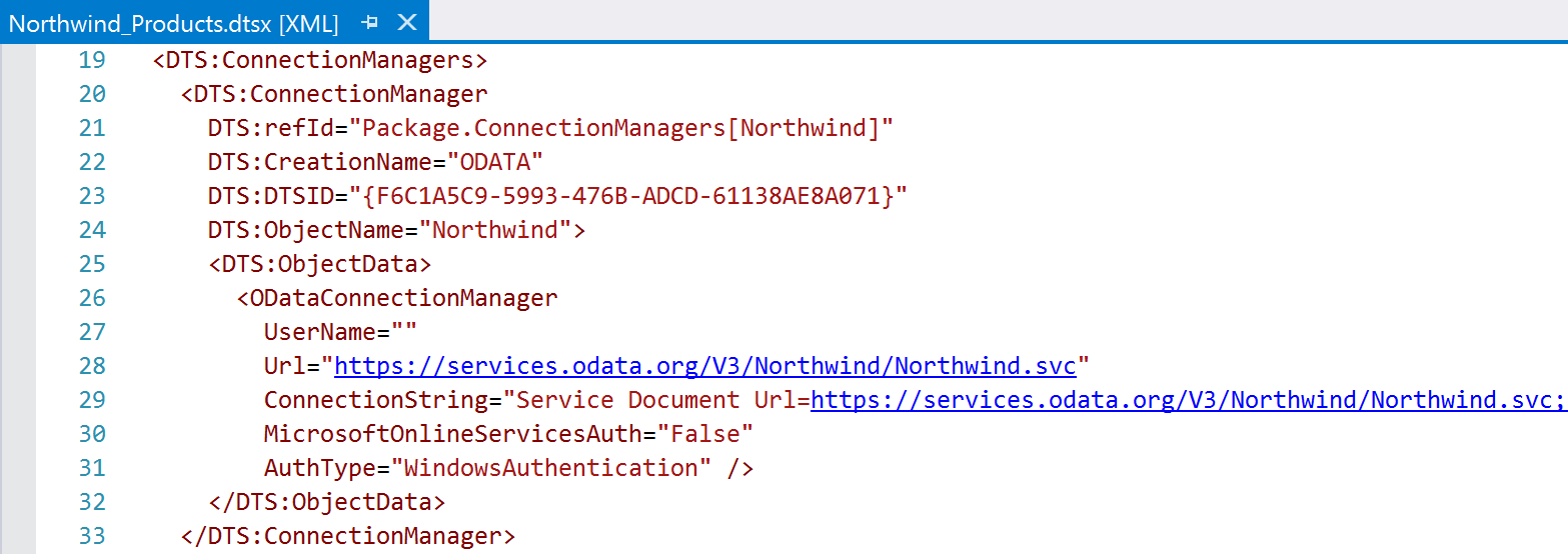 SSIS OData Connection Manager Source Code.