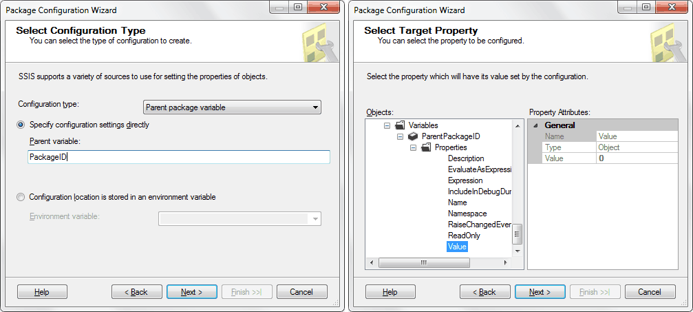 Parent Package Configurations.