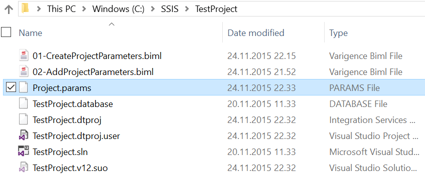 Project.params File.